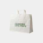 Flat Handle White Paper Bags