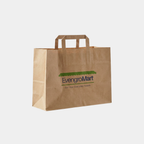 Flat Handle Brown Kraft Paper Bags