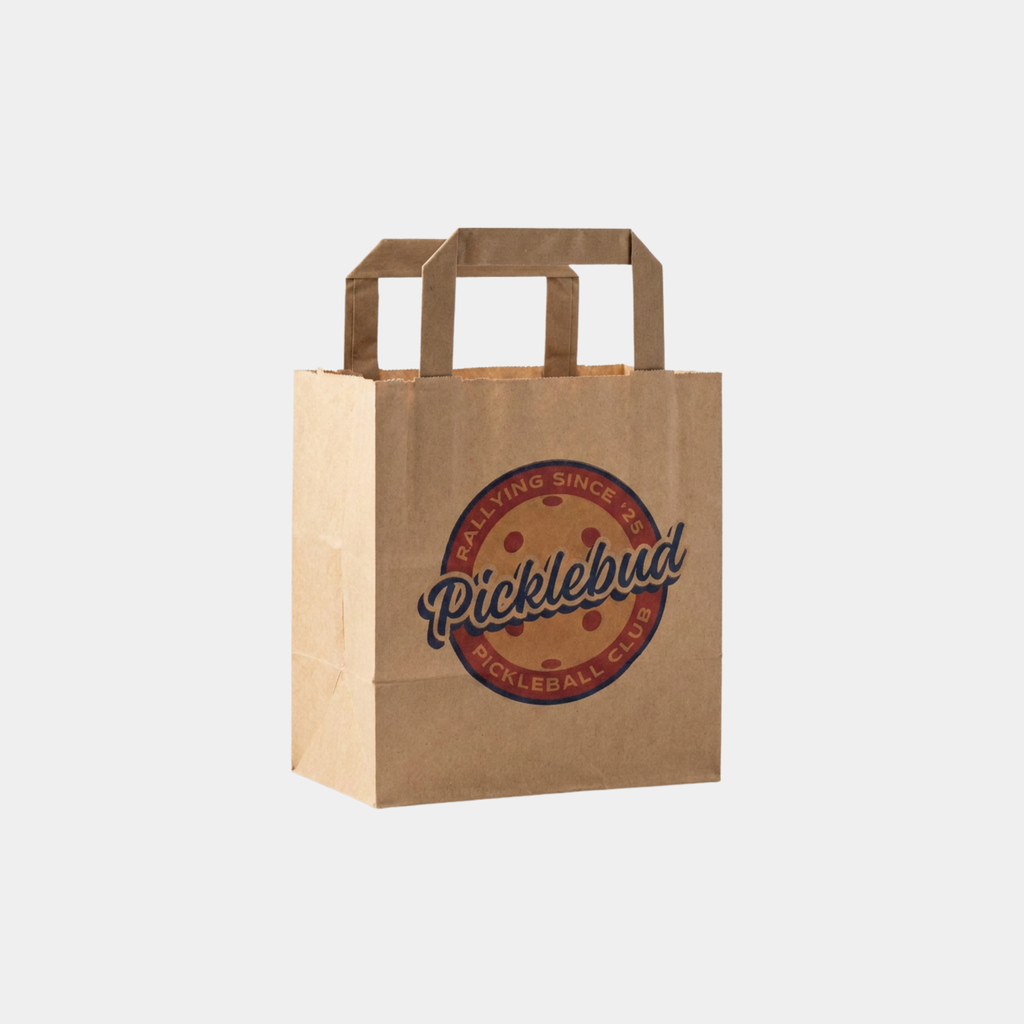 Flat Handle Brown Kraft Paper Bags