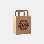 Flat Handle Brown Kraft Paper Bags