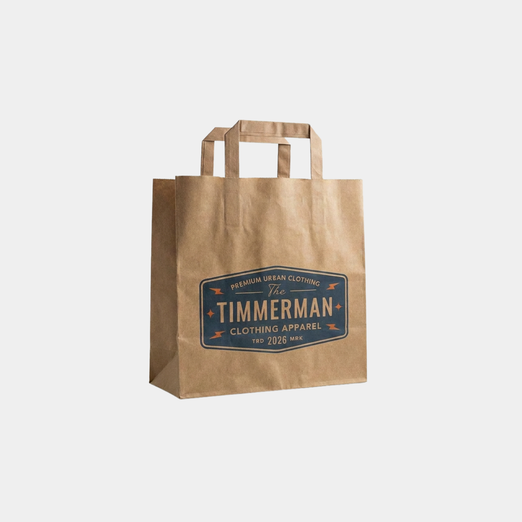 Flat Handle Brown Kraft Paper Bags