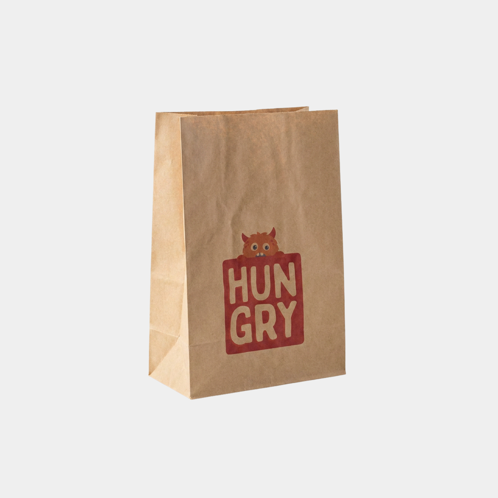 Kraft Paper Square Bottom SOS Bags