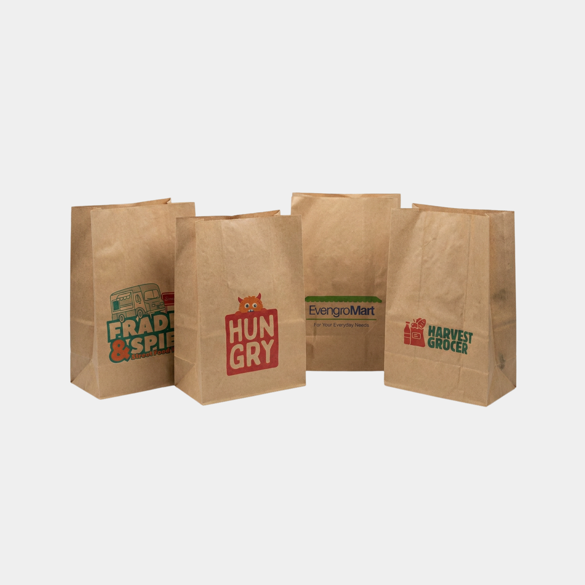 Kraft Paper Square Bottom SOS Bags