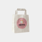 Flat Handle White Paper Bags