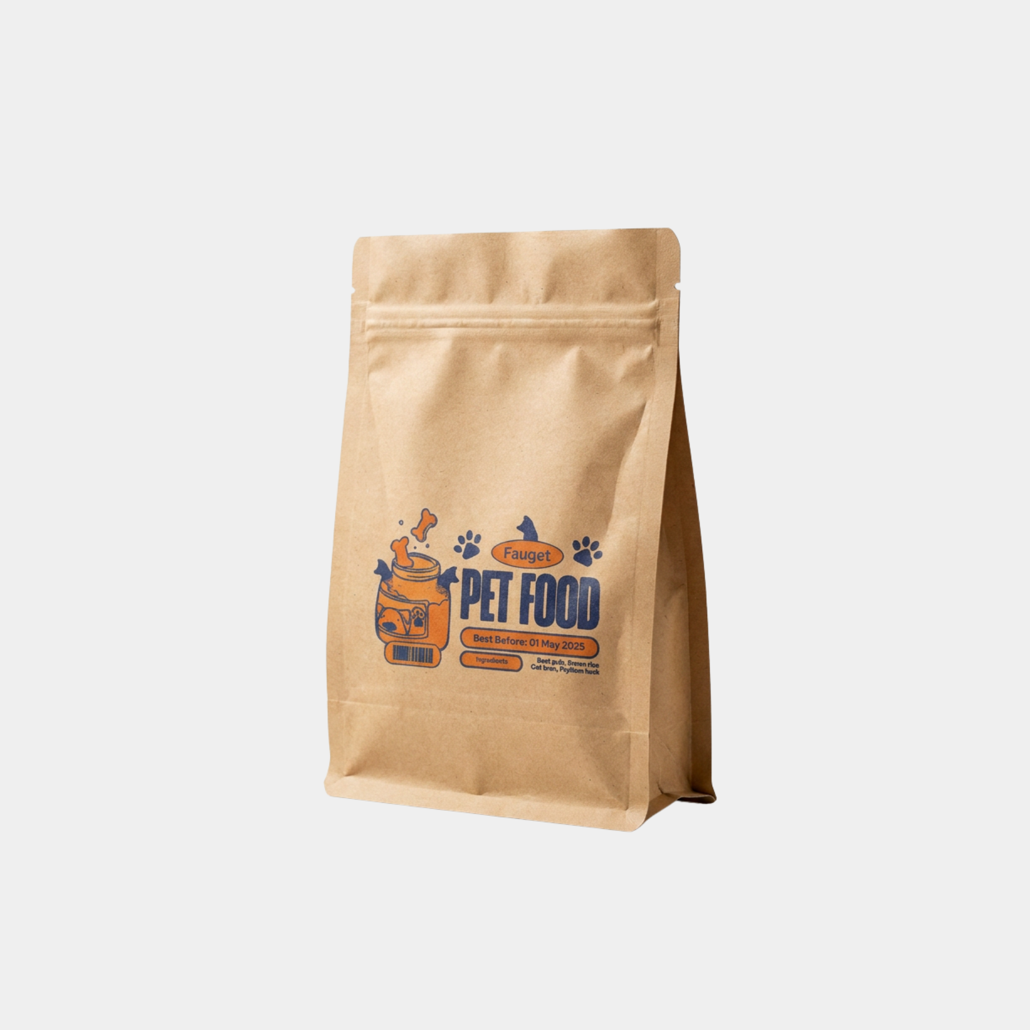 Kraft Flat Bottom Pouches