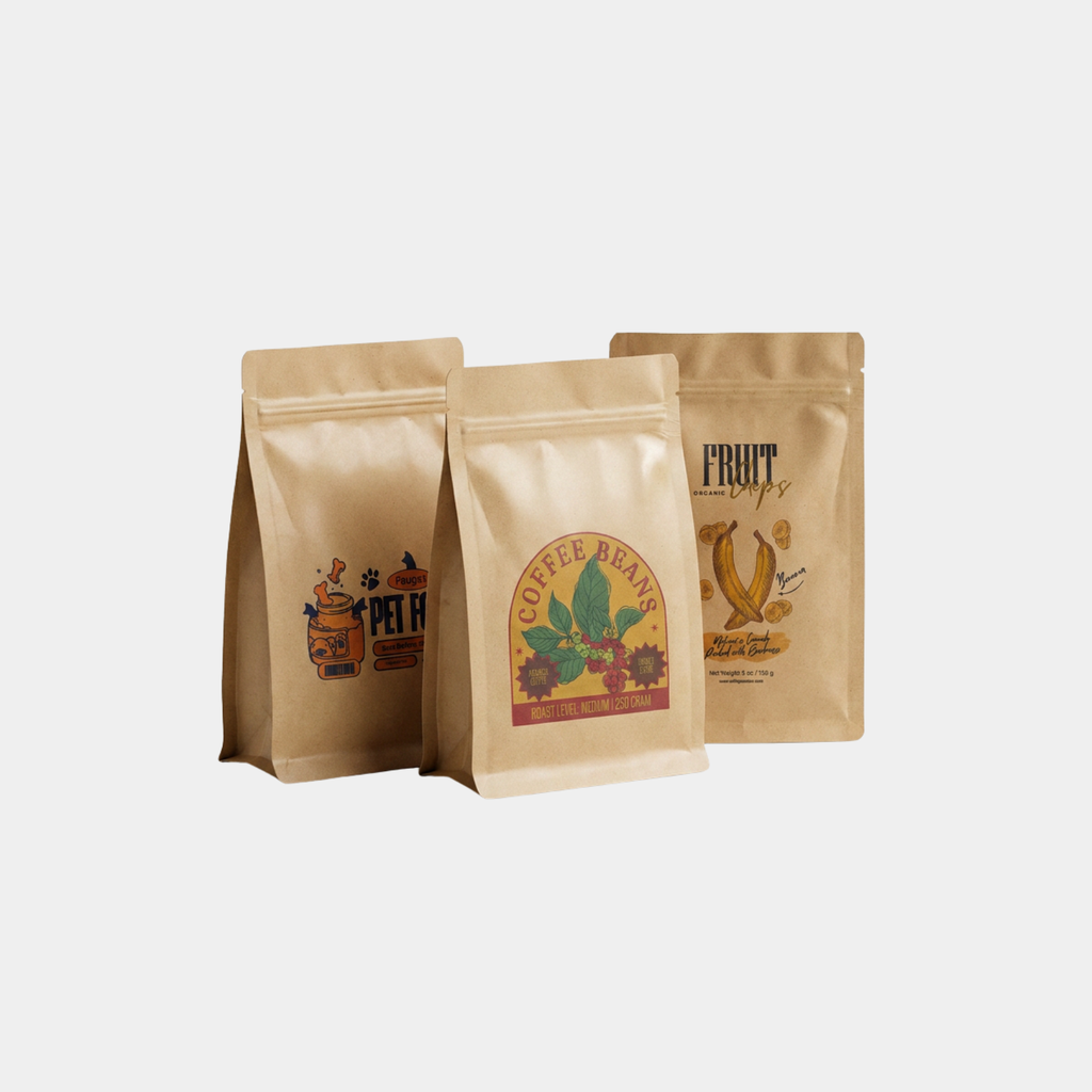 Kraft Flat Bottom Pouches