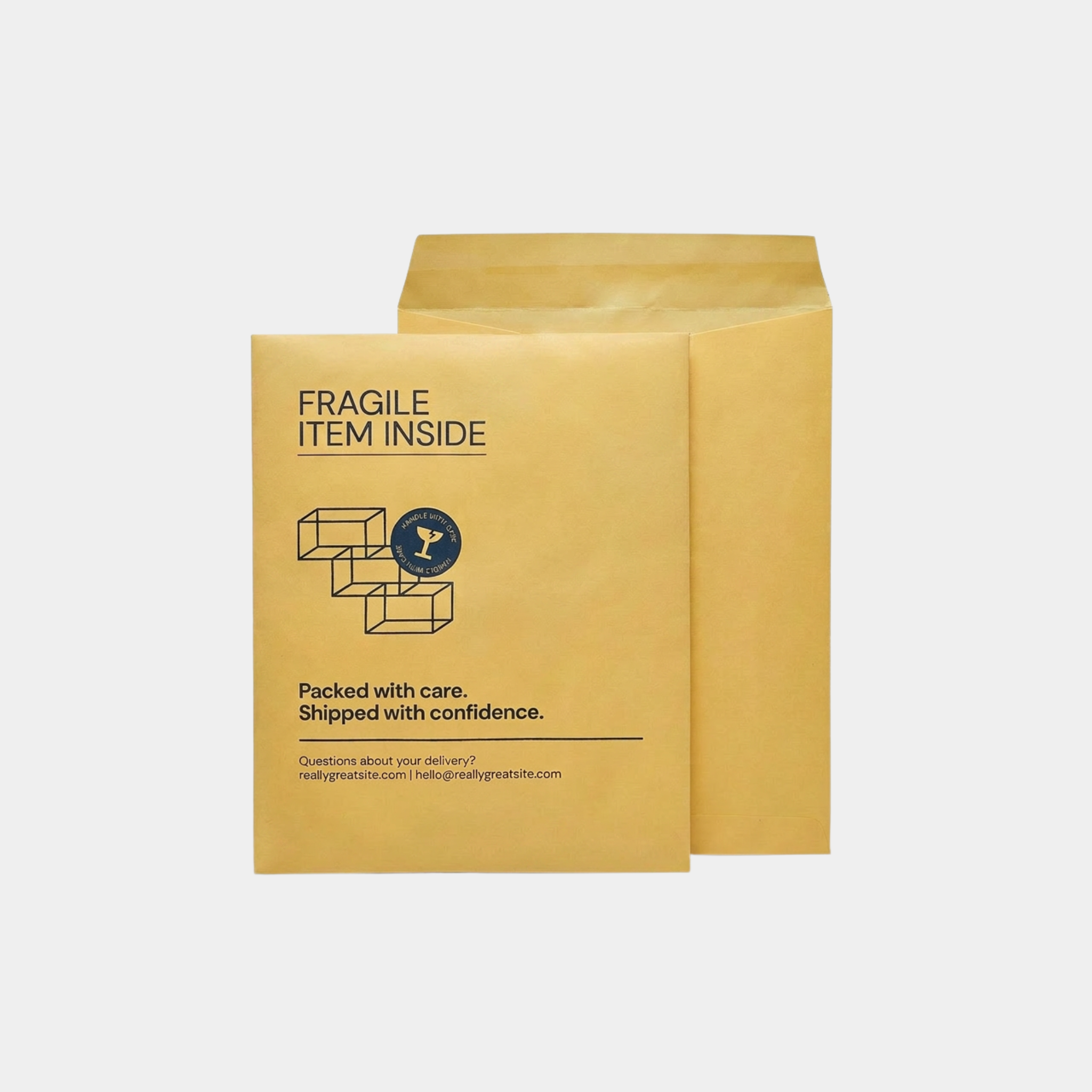 Tamper-proof Yellow Laminated Envelopes