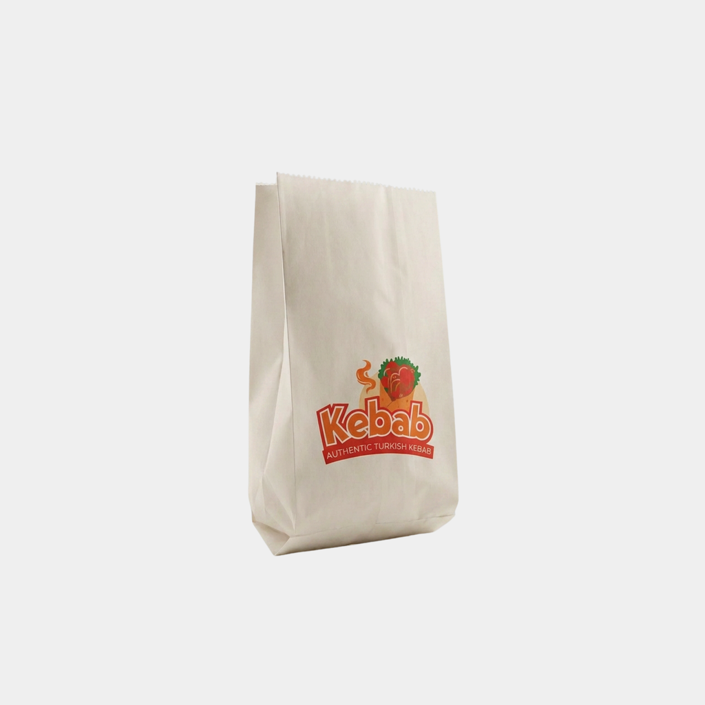 V bottom White Paper Bag