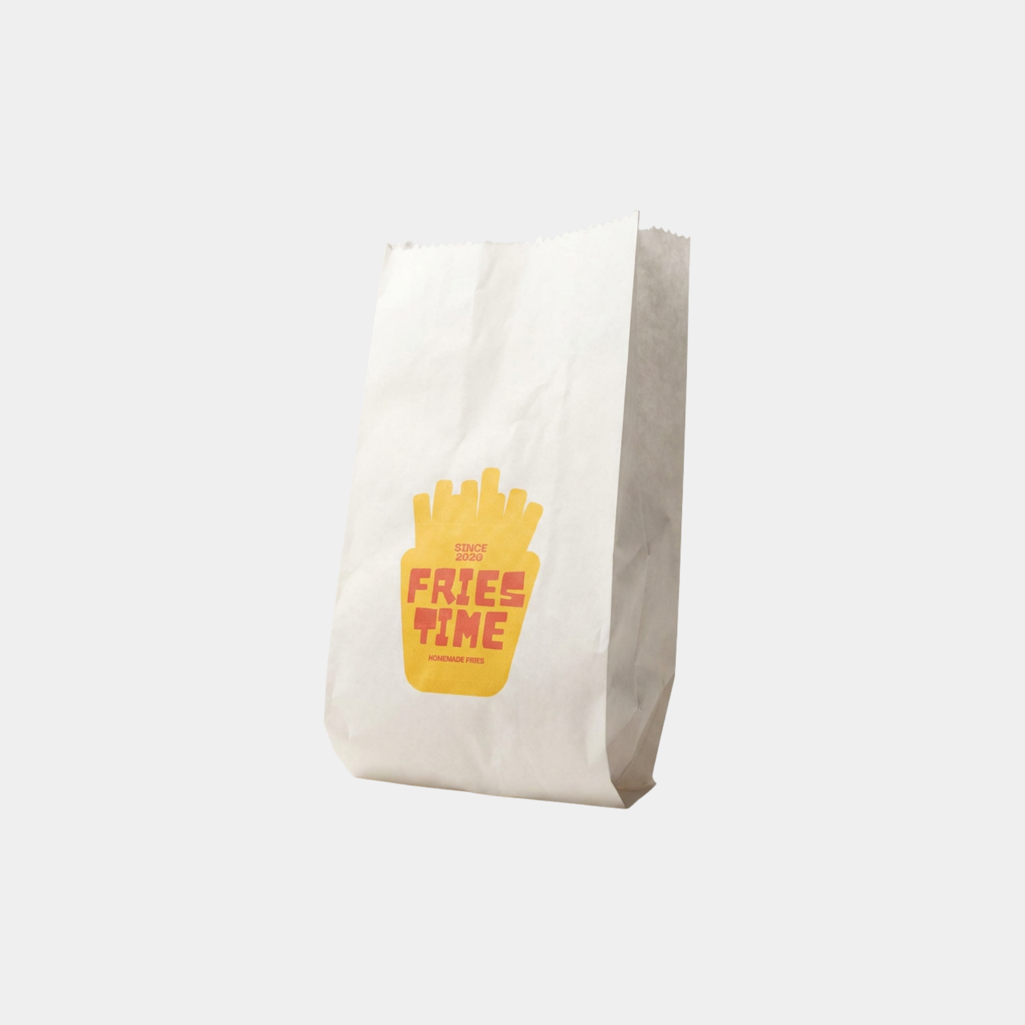 V bottom White Paper Bag