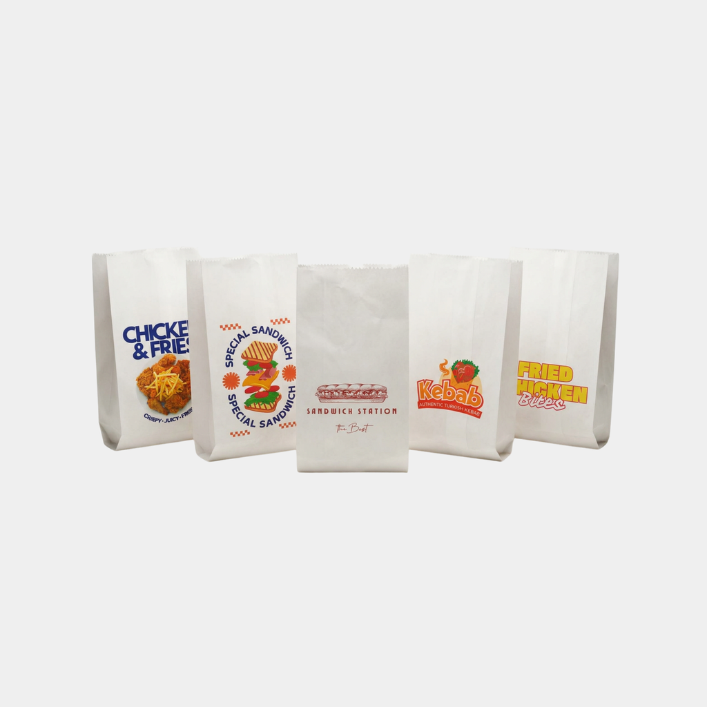 V bottom White Paper Bag