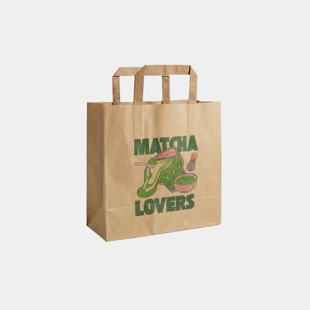 Flat Handle Brown Kraft Paper Bags