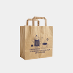 Flat Handle Brown Kraft Paper Bags