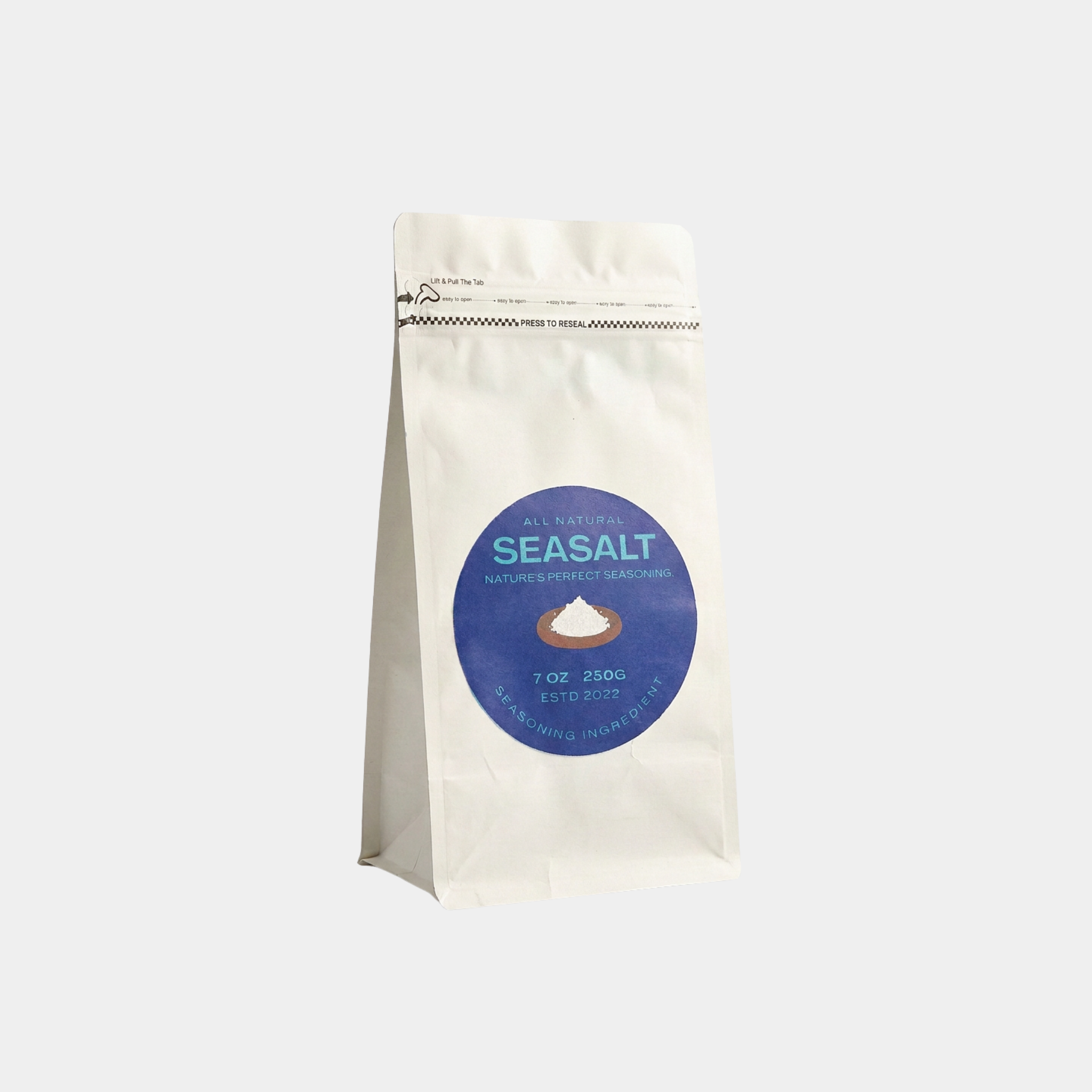 White Kraft Flat Bottom Pouches