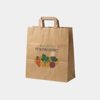 Flat Handle Brown Kraft Paper Bags