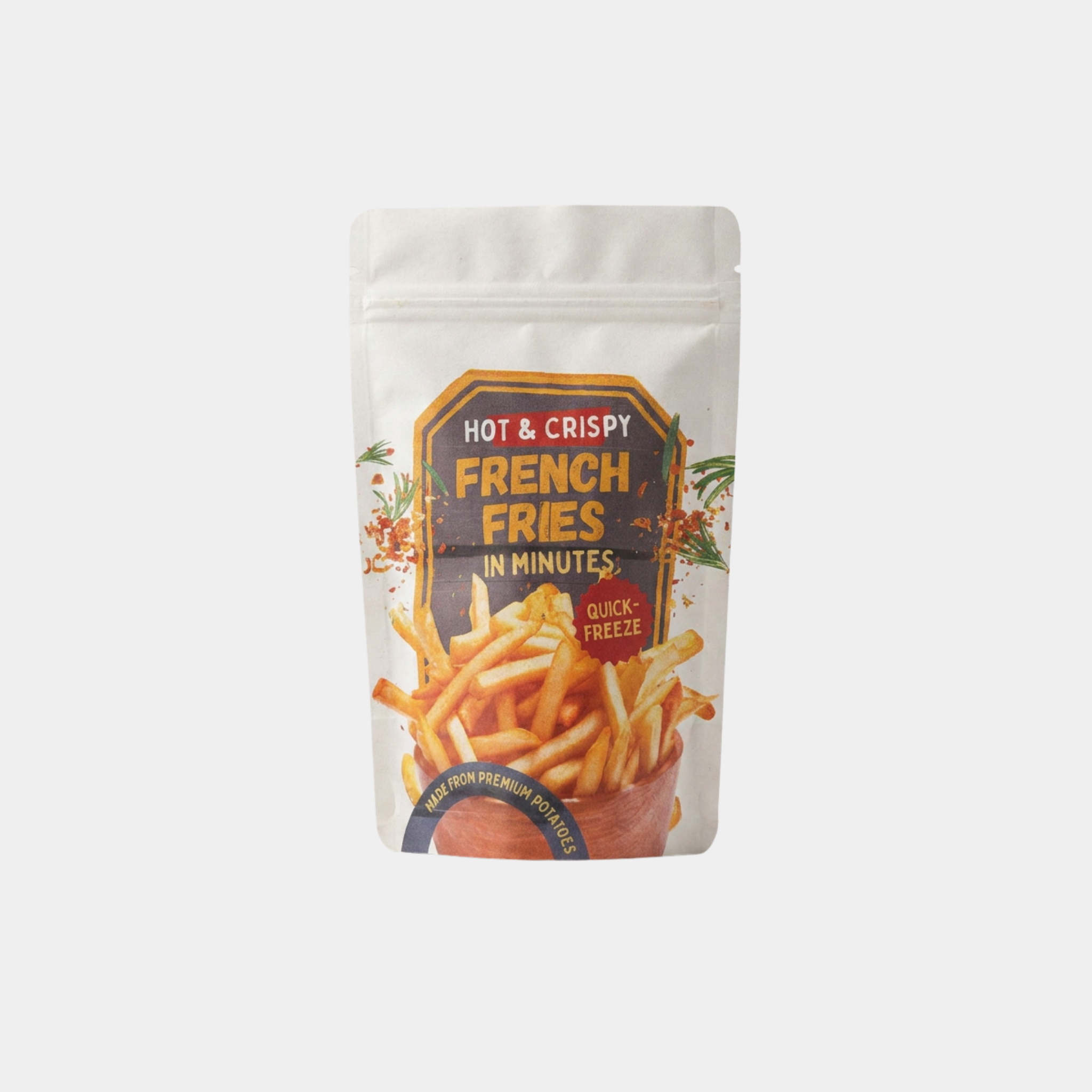 White Kraft Stand Up Pouches With Window