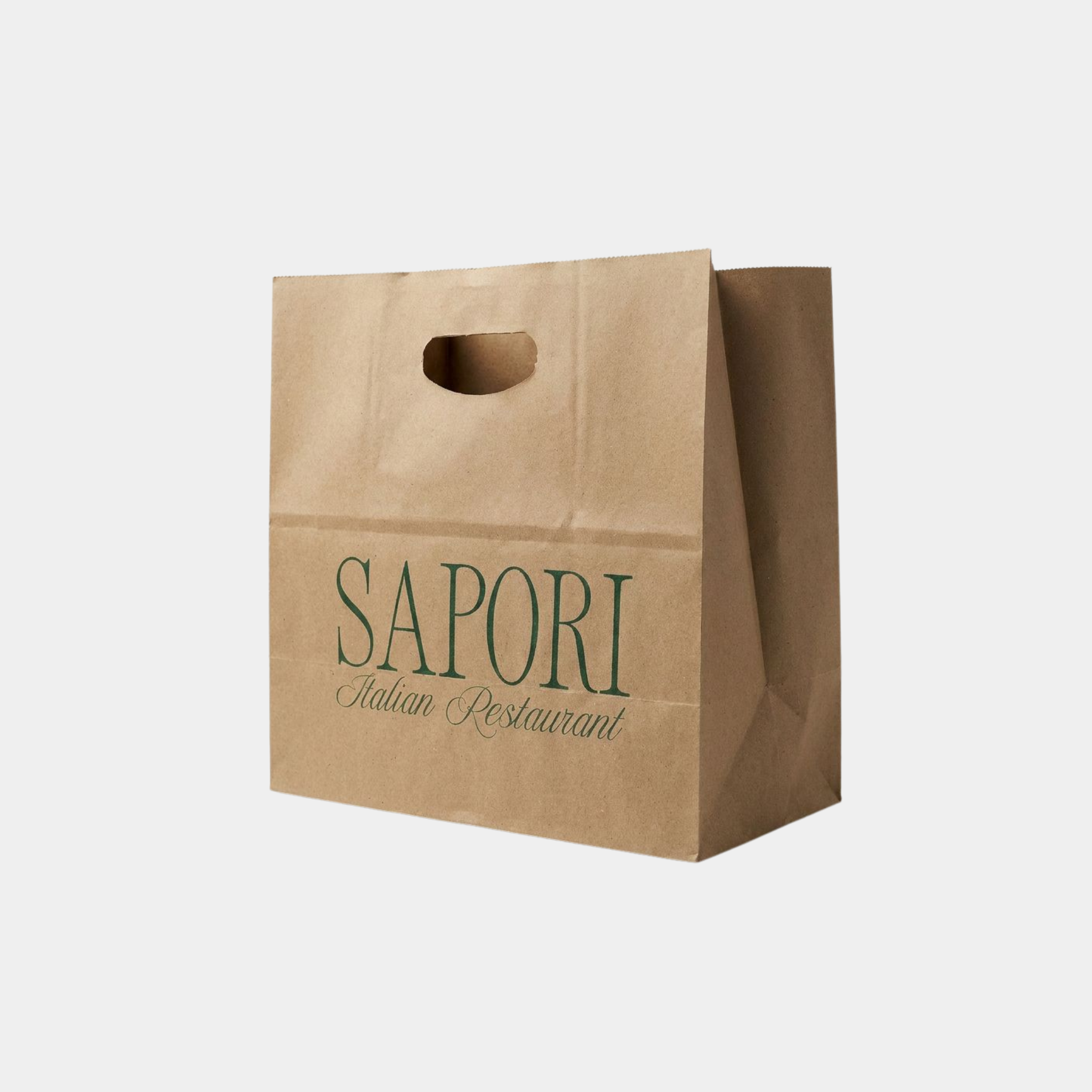 D-cut Brown Kraft Paper Bags