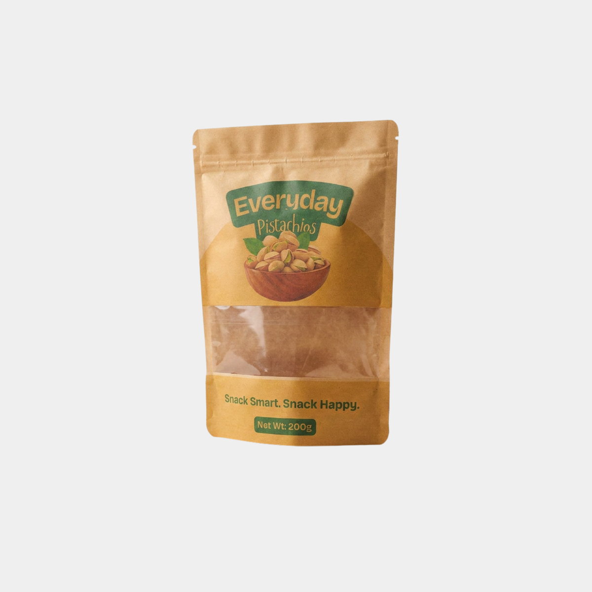 Kraft Stand Up Pouches with Window