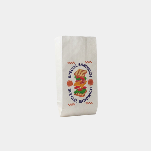 V bottom White Paper Bag