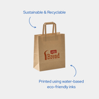 Flat Handle Brown Kraft Paper Bags